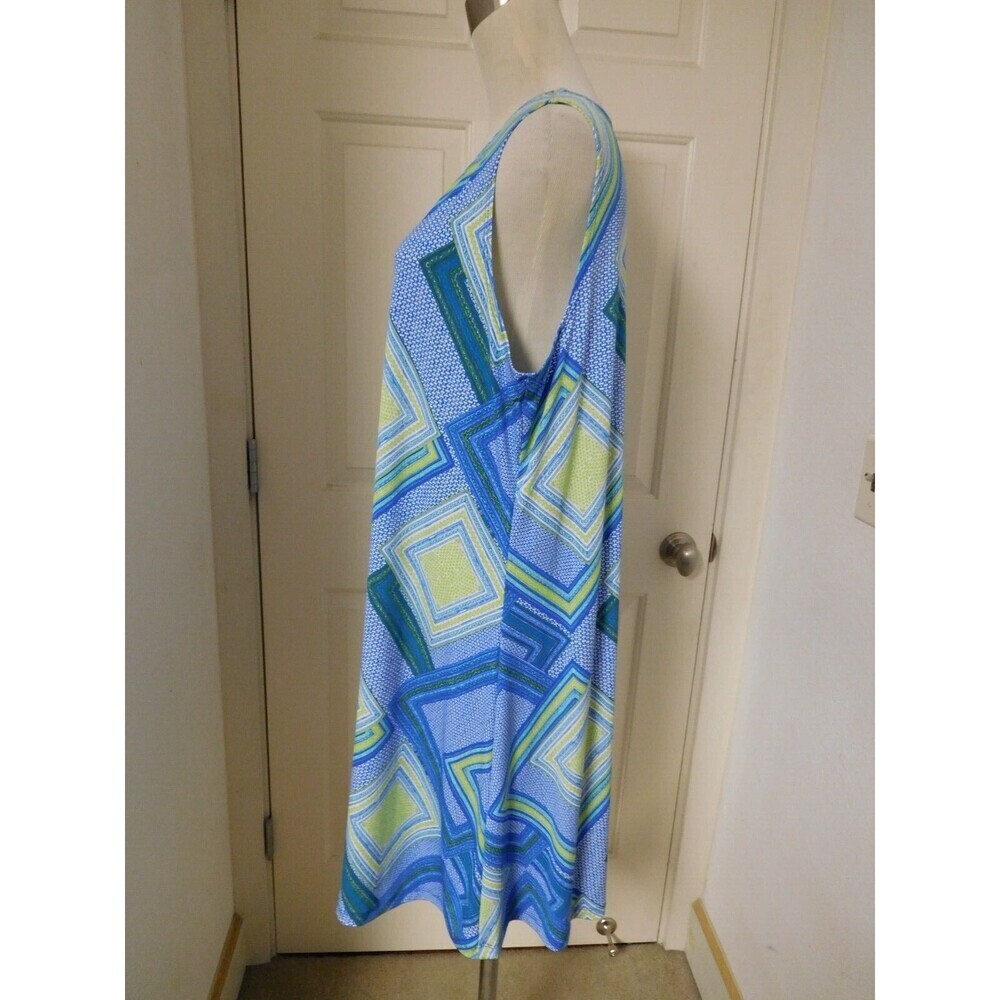 Super Cute CHICO'S Easywear Sleeveless  Below Knee Comfort Stretch Dress Large - Picture 3 of 5